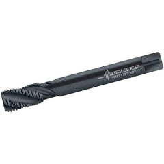 Walter-Prototyp - 1-1/8 - 8 UN 4 Flute 3B Modified Bottoming Spiral Flute Tap - Cobalt, Oxide Finish, 180mm OAL, Right Hand Flute, Right Hand Thread, Series M225532 - Apex Tool & Supply