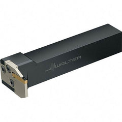 Walter - External Thread, 0.4724" Max Depth of Cut, 2mm Min Groove Width, 139.8mm OAL, Left Hand Indexable Grooving Cutoff Toolholder - 25mm Shank Height x 25mm Shank Width, GX16-1E.. Insert Style, NCLE Toolholder Style - Apex Tool & Supply