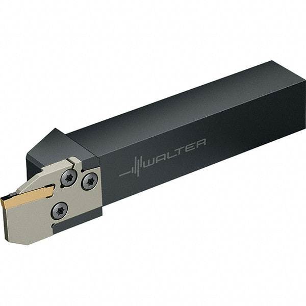 Walter - External Thread, 0.472" Max Depth of Cut, 0.118" Min Groove Width, 6.012" OAL, Right Hand Indexable Grooving Cutoff Toolholder - 1" Shank Height x 1" Shank Width, GX16-2.. Insert Style, NCAE Toolholder Style - Apex Tool & Supply