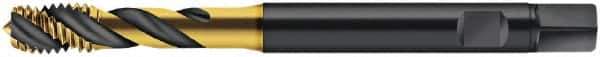 Walter-Prototyp - M8x1.25 Metric 3 Flute 6HX Modified Bottoming Spiral Flute Tap - Cobalt, TiN Finish, 90mm OAL, Right Hand Flute, Right Hand Thread, Series S2051315 - Apex Tool & Supply