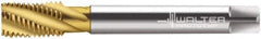 Walter-Prototyp - M24x1.50 Metric Fine 6 Flute 6HX Bottoming Spiral Flute Tap - Cobalt, TiN Finish, 140mm OAL, Right Hand Flute, Right Hand Thread, Series 2156315 - Apex Tool & Supply