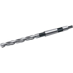 Walter-Titex - 28mm, 3MT 130° Point Cobalt Taper Shank Drill Bit - Bright Finish, 170mm Flute Length, 291mm OAL, Spiral Flute, Series A4244 - Apex Tool & Supply