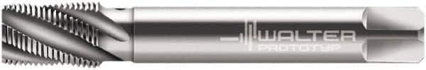 Walter-Prototyp - 1/8-27 NPT, 40° Helix, 3 Flutes, Modified Bottoming Chamfer, Bright Finish, Cobalt, Spiral Flute Pipe Tap - Right Hand Flute, 0.4331" Shank Diam, 0.5512" Thread Length, 0.3543" Square Size, Series 255630 - Apex Tool & Supply