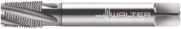 Walter-Prototyp - 1 - 11-1/2 NPT, 15° Helix, 5 Flutes, Modified Bottoming Chamfer, Bright Finish, Cobalt, Spiral Flute Pipe Tap - Right Hand Flute, 1.1024" Shank Diam, 1.2205" Thread Length, 0.8661" Square Size, Series 25467 - Apex Tool & Supply