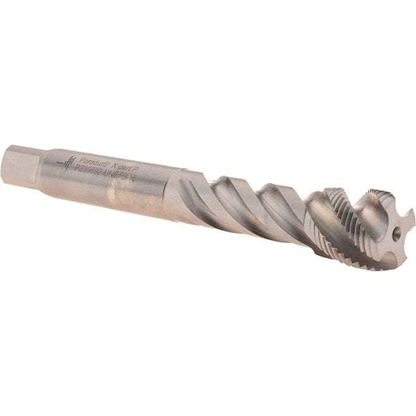 Walter-Prototyp - 9/16-24 UNEF 4 Flute 2B Modified Bottoming Spiral Flute Tap - Cobalt, Bright Finish, 100mm OAL, Right Hand Flute, Right Hand Thread, Series P235692 - Apex Tool & Supply