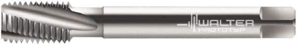 Walter-Prototyp - M6x0.75 Metric Fine 3 Flute 6G Modified Bottoming Spiral Flute Tap - Cobalt, Bright Finish, 80mm OAL, Right Hand Flute, Right Hand Thread, Series 21480 - Exact Industrial Supply