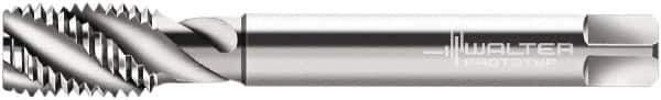 Walter-Prototyp - 3/4-10 UNC 4 Flute 2B Modified Bottoming Spiral Flute Tap - Cobalt, Bright Finish, 125mm OAL, Right Hand Flute, Right Hand Thread, Series P22569 - Apex Tool & Supply