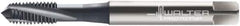 Walter-Prototyp - M6x1.00 Metric 3 Flute 6H Modified Bottoming Spiral Flute Tap - Cobalt, TiCN Finish, 80mm OAL, Right Hand Flute, Right Hand Thread, Series 2041006 - Apex Tool & Supply