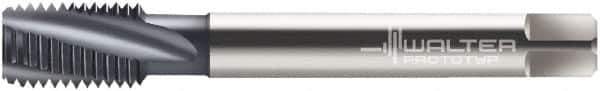 Walter-Prototyp - M16x1.50 Metric Fine 4 Flute 6H Modified Bottoming Spiral Flute Tap - Cobalt, TiCN Finish, 100mm OAL, Right Hand Flute, Right Hand Thread, Series 2146006 - Apex Tool & Supply