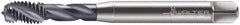 Walter-Prototyp - M8x1.25 Metric 3 Flute 6H Modified Bottoming Spiral Flute Tap - Cobalt, TiCN Finish, 90mm OAL, Right Hand Flute, Right Hand Thread, Series 7051776 - Exact Industrial Supply