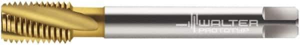 Walter-Prototyp - M12x1.50 Metric Fine 3 Flute 6G Modified Bottoming Spiral Flute Tap - Cobalt, TiN Finish, 100mm OAL, Right Hand Flute, Right Hand Thread, Series 2148005 - Apex Tool & Supply