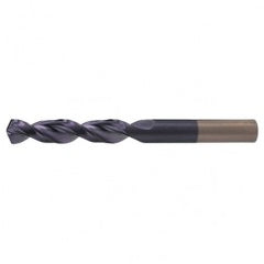 #23 RHS / RHC HSS-CO 8% (M42) 135 Degree Split Point Q-Cobalt Wide Land Parabolic Drill - TiAlN - Apex Tool & Supply