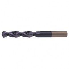 #10 RHS / RHC HSS-CO 8% (M42) 135 Degree Split Point Q-Cobalt Wide Land Parabolic Drill - TiAlN - Apex Tool & Supply