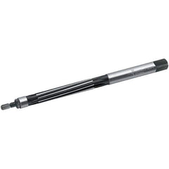 Walter-Titex - 0.5906" Reamer Diam, Straight Shank, 61mm Flute Length, Hand Expansion Reamer - Spiral Flute, 6.42" OAL, Left Hand Spiral, Right Hand Cut, High Speed Steel - Apex Tool & Supply