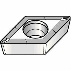 Kennametal - DCMT325111 11 Grade KT325 Cermet Turning Insert - Uncoated, 55° Diamond, 3/8" Inscr Circle, 5/32" Thick, 1/64" Corner Radius - Apex Tool & Supply