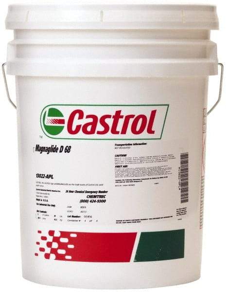 Castrol - 5 Gal Pail, Way Oil - ISO Grade 68, SAE Grade 10 - Apex Tool & Supply
