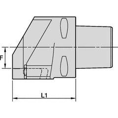 Kennametal - EG-P-GUP, EG-U-GUN, EG-U-GUP, ER-P-GUP, ER-U-GUN, ER-U-GUP Insert, 2-1/2" Head Length, Modular Grooving Blade Holder Head - Right Hand Cut, System Size PSC40, Through Coolant, Series Beyond Evolution - Apex Tool & Supply
