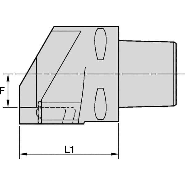 Kennametal - EG-P-GUP, EG-U-GUN, EG-U-GUP, ER-P-GUP, ER-U-GUN, ER-U-GUP Insert, 73.5mm Head Length, Modular Grooving Blade Holder Head - Left Hand Cut, System Size PSC80, Through Coolant, Series Beyond Evolution - Apex Tool & Supply