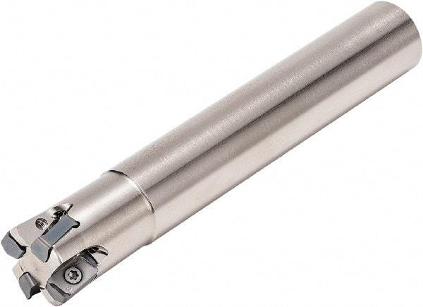 Kyocera - 25mm Cut Diam, 1mm Max Depth, 25mm Shank Diam, Cylindrical Shank Indexable High-Feed End Mill - Screw Holding Method, LOGU 030310ER-GM Insert, MFH Toolholder, Through Coolant - Apex Tool & Supply