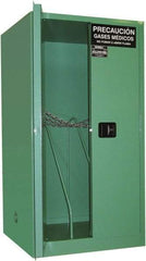 Securall Cabinets - 2 Door, Green Steel Standard Safety Cabinet for Flammable and Combustible Liquids - 65" High x 34" Wide x 34" Deep, Manual Closing Door, 3 Point Key Lock, H Cylinder Capacity - Apex Tool & Supply