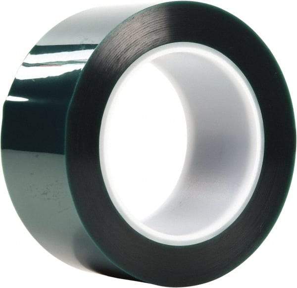 3M - 3" Wide x 72 Yd Long Green Polyester Film Masking Tape - Series 8992, 3.2 mil Thick - Apex Tool & Supply