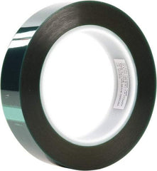 3M - 1-1/2" Wide x 72 Yd Long Green Polyester Film Masking Tape - Series 8992, 3.2 mil Thick - Apex Tool & Supply