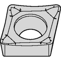 CCGT 120402 Single-sided|T HWK15, 0.008″ Corner Radius, 3/16″ Thick, 1/2″ Inscribed Circle, Uncoated, Turning Indexable Insert - Apex Tool & Supply