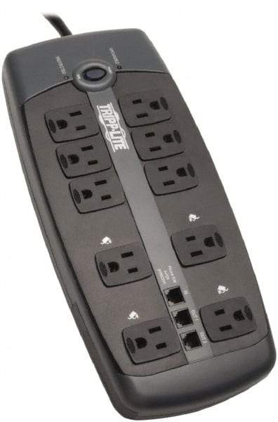 Tripp-Lite - 10 Outlets, 120 VAC15 Amps, 8' Cord, Power Outlet Strip - Floor, Keyhole Mount, 5-15 NEMA Configuration, 1.8" Strip - Apex Tool & Supply