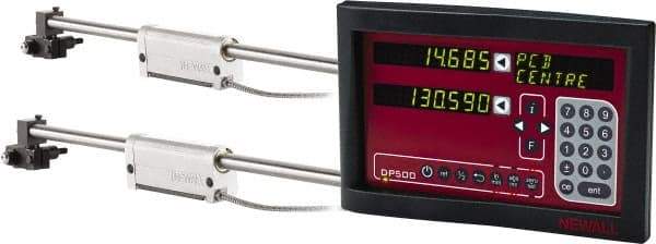 Newall - 2 Axis, 8" X-Axis Travel, 40" Z-Axis Travel, Lathe DRO System - 0.001mm/0.002mm Resolution, 0.0004" Accuracy, LED Display - Apex Tool & Supply