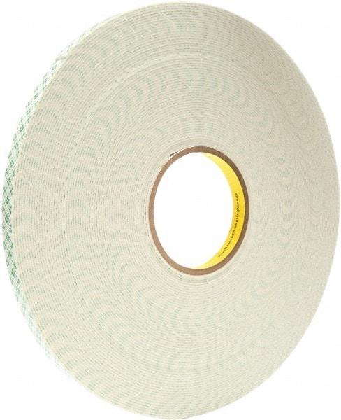 3M - 3/4" x 5 Yd Acrylic Adhesive Double Sided Tape - 0.06" Thick, Urethane Foam Liner, Series 4026W - Apex Tool & Supply