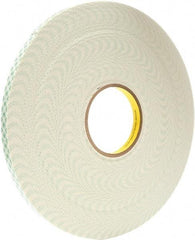 3M - 3/4" x 5 Yd Acrylic Adhesive Double Sided Tape - 0.06" Thick, Urethane Foam Liner, Series 4026W - Apex Tool & Supply
