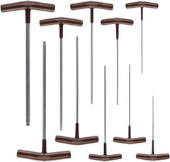 Paramount - 10 Piece T-Handle Cushion Grip Ball End Hex Key Set - Hex Range 3/32 to 3/8", Protanium High Torque Steel - Apex Tool & Supply