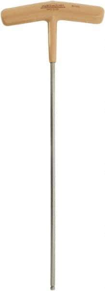 Paramount - 4mm Hex, T-Handle Cushion Grip, Ball End Hex Key - 8-45/64" OAL, Protanium High Torque Steel, Metric System of Measurement - Apex Tool & Supply