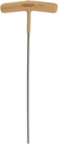 Paramount - 3mm Hex, T-Handle Cushion Grip, Hex Key - 7-45/64" OAL, Protanium High Torque Steel, Metric System of Measurement - Apex Tool & Supply