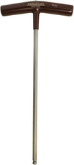 Paramount - 5/16" Hex, T-Handle Cushion Grip, Ball End Hex Key - 11-13/32" OAL, Protanium High Torque Steel, Inch System of Measurement - Apex Tool & Supply