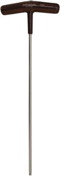 Paramount - 5/32" Hex, T-Handle Cushion Grip, Ball End Hex Key - 9-7/64" OAL, Protanium High Torque Steel, Inch System of Measurement - Apex Tool & Supply