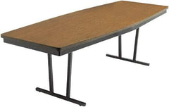 Barricks - 36" Long x 96" Wide x 30" High, Folding Table - Walnut & Black - Apex Tool & Supply