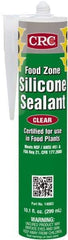 CRC - 10.1 oz Cartridge Clear Hydroxy-Terminated Polydimethylsiloxane/Silica Food Grade Silicone Sealant - -70 to 400°F Operating Temp, 60 min Tack Free Dry Time, 24 hr Full Cure Time - Apex Tool & Supply