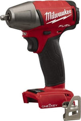 Milwaukee Tool - 3/8" Drive 18 Volt Pistol Grip Cordless Impact Wrench & Ratchet - 2,500 RPM, 0 to 3,200 BPM, 210 Ft/Lb Torque, Lithium-Ion Batteries Not Included - Apex Tool & Supply