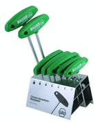 7 Piece - T10; T15; T20; T25; T30; T40; T50 - Torx Ergonomic Comfort Grip T-Handle Set in Stand - Apex Tool & Supply