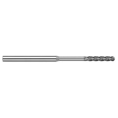 ‎0.02″ Dia. × 1/8″ Shank × 0.1″ DOC × 2-1/2″ OAL, CVD Diamond, 4 Flute, Ballnose End Mill - Exact Industrial Supply