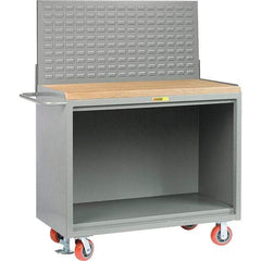 Little Giant - 3,600 Lb Capacity Mobile Service Bench - 41" Wide x 24" Deep x 43" High, Steel, Gray - Apex Tool & Supply