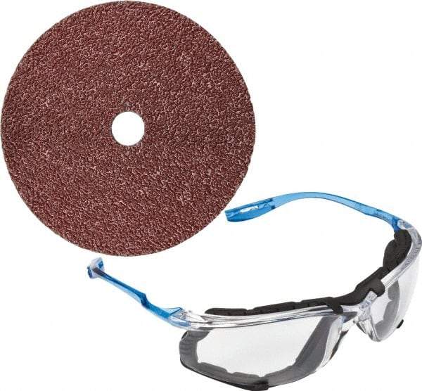 3M - 4-1/2" Diam 7/8" Hole 80 Grit Fiber Disc - Medium Grade, Ceramic, 13,300 Max RPM, Series 982C - Apex Tool & Supply