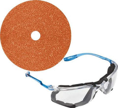3M - 4-1/2" Diam 5/8-11 Threaded Hole 60 Grit Fiber Disc - Medium Grade, Ceramic, 13,300 Max RPM, Series 982C - Apex Tool & Supply