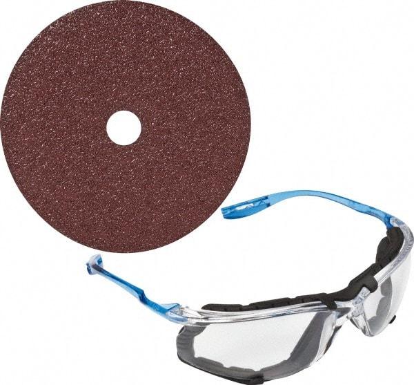 3M - 7" Diam 7/8" Hole 36+ Grit Fiber Disc - Very Coarse Grade, Ceramic, 8,600 Max RPM, Series 982C - Apex Tool & Supply