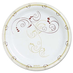 DART - Symphony Paper Dinnerware, Heavyweight Plate, 9", Tan, 125/Pack - Apex Tool & Supply