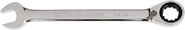 Paramount - 1-1/16" 12 Point Combination Wrench - 14-1/8" OAL, Chrome Vanadium Steel, Mirror Chrome Finish - Apex Tool & Supply