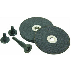 Vortec 6-Piece Cut-Off Wheel Kit, Mandrel and 5 ea. 3″ × 1/16″ × 3/8″ Wheels - Apex Tool & Supply