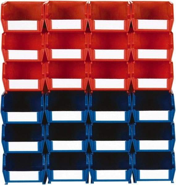 Triton - 70 Lb. Load Capacity, 7-3/8" Deep, Multi-Colored Polypropylene Bin System - 3" High x 4-1/8" Wide x 7-3/8" Long - Apex Tool & Supply