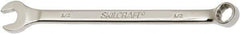 Ability One - 1/2" 12 Point Combination Wrench - 15° Offset Angle, Steel, Chrome Finish - Apex Tool & Supply